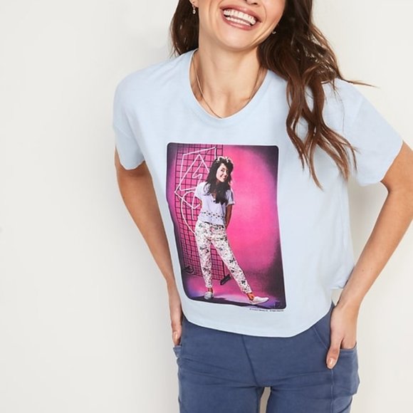 NWT OLD NAVY Cropped Licensed Pop Culture Graphic T-Shirt  Saved by the bell XL - Picture 2 of 2